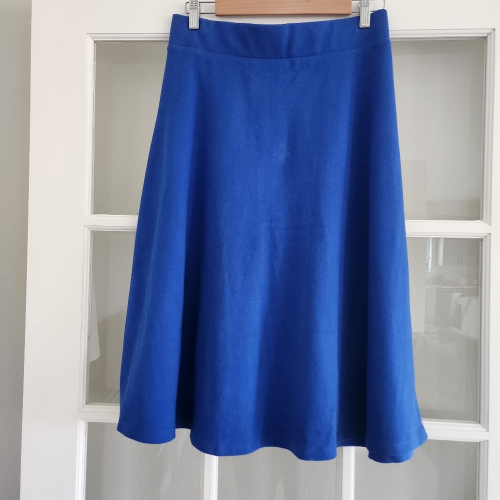 Elegant Blue Women's Skirt, Lands' End, Size - S(6-8)
